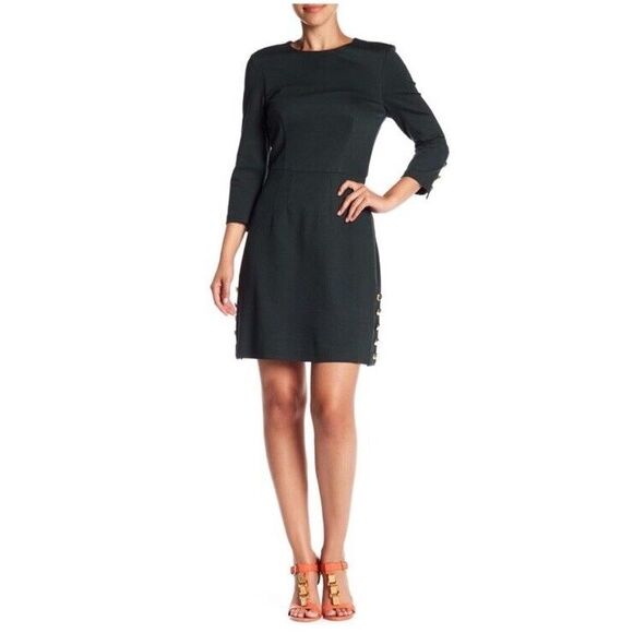 NEW Trina Turk Flush Ponte Women's 6 Spruce Mini shift dress‎ $298 - Picture 1 of 16